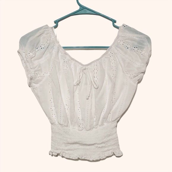 Love J Eyelet Crop Top - Picture 1 of 7